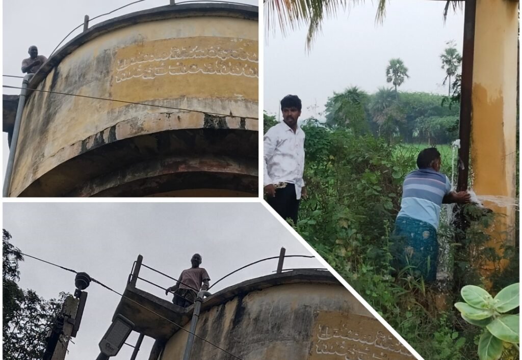 స్వర్ణసాగరం న్యూస్ ఎఫెక్ట్…కోట దళితవాడలో వాటర్ ట్యాంక్ క్లీనింగ్