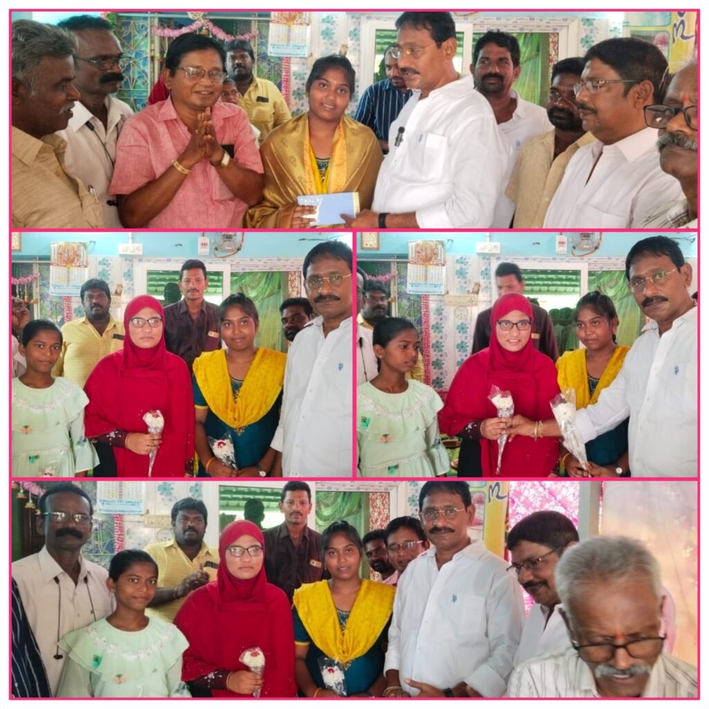 ప్రతిభా విద్యార్థులను అభినందించిన టీడీపీ నేత నెల్లూరు మోహన్ రెడ్డి