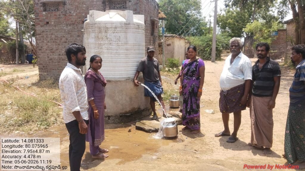 స్వర్ణసాగరం న్యూస్ ఎఫెక్ట్ -సోన్నమోల దిబ్బ గిరిజన కాలనీలో త్రాగునీటి సమస్యకు చర్యలు