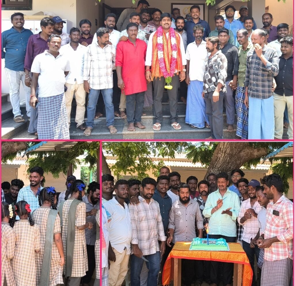 విద్యార్థుల మధ్య నేదురుమల్లి హరీష్ చంద్ర రెడ్డి జన్మదిన వేడుకలు