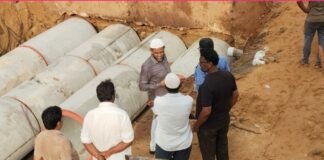 షేక్ జలీల్ అహ్మద్ ఆధ్వర్యంలో ఎన్సీఆర్ నగర్ కల్వర్టు పనులు శరవేగం